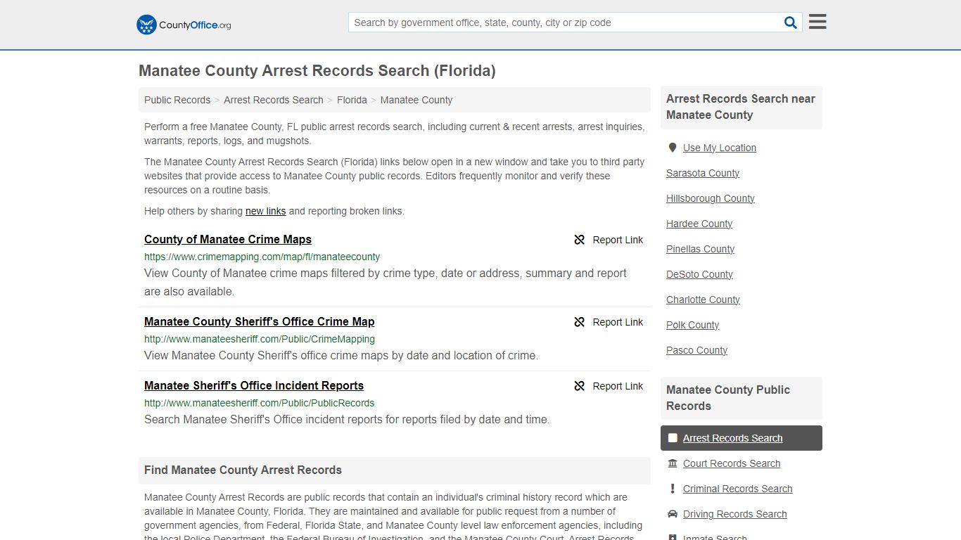 Arrest Records Search - Manatee County, FL (Arrests & Mugshots)